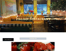 Tablet Screenshot of pagliaccisrestaurant.com